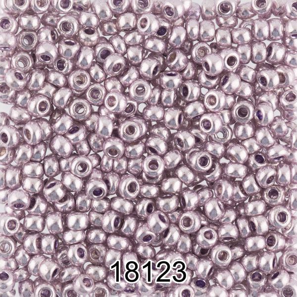 Бисер Preciosa 10/0 (2.3 мм), 500 г, 18123 (Ф392) сиреневый/металлик