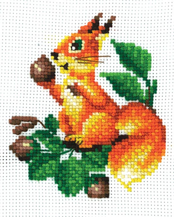 Набор для вышивания нитками Сделай своими руками, Белочка 14х16 см