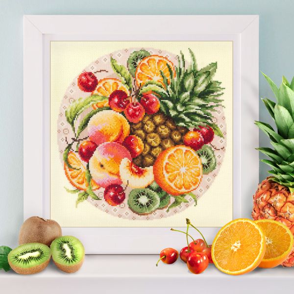 Набор для вышивания нитками Чудесная игла, Экзотический микс, 27х27 см