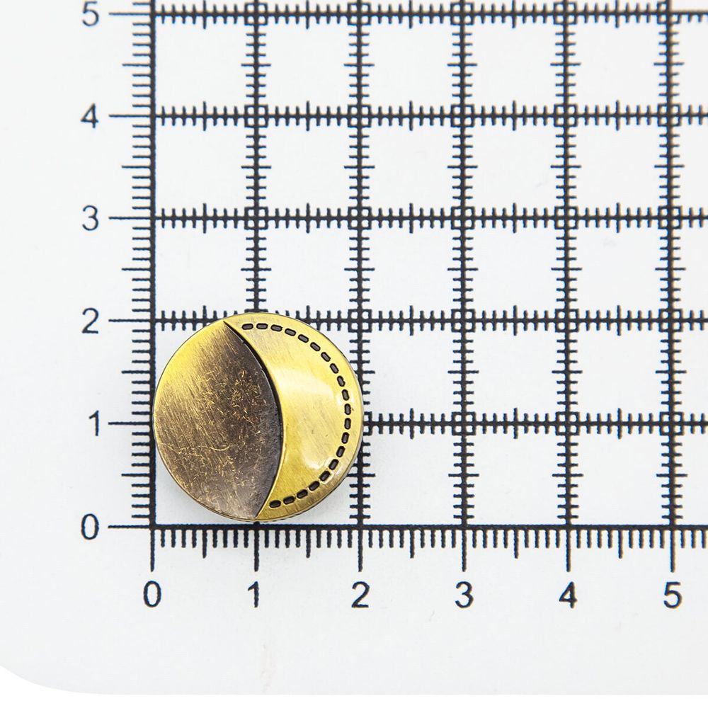 Часть кнопки Альфа (S-образная) ⌀20 мм (A-часть), 5/20 ограничитель металл, латунь, 20 шт