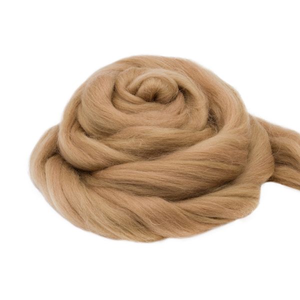 Шерсть для валяния полутонкая 100%, 100г, 258 бежевый