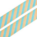 Лента атласная с рисунком 45.0 мм / 3 метра, Диагональ (желто-голубой), Globus