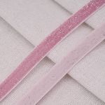 Лента бархатная (тесьма) с люрексом 10.0 мм / 32.9±2 метров, 36 розовый