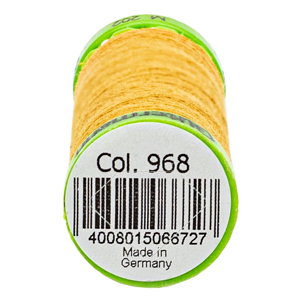 Нитки для тонких тканей Gutermann Extra Fine 150, 200м, 968 золотой, 5 катушек