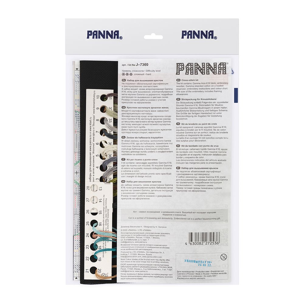 Набор для вышивания нитками Panna, Меломан Стенли, 22.5х18 см