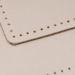 Заплатки пришивные из кожи, прямоугольник 6х9,6см с перфорацией, 2 шт, 100% кожа, 06 бежевый, 9113