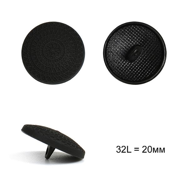 Пуговицы металлические на ножке 32L-20мм, С-ME315 цв.черный, 36 шт