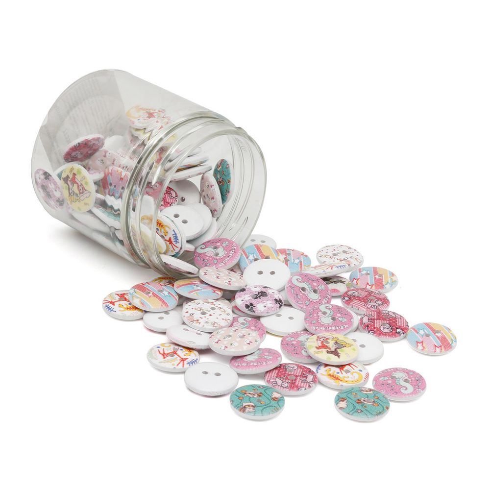 Украшения декоративные пуговицы деревянные Детский №3, 15-18 мм, 100 шт