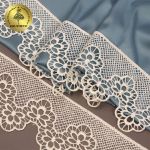 Кружево гипюр (плетёное) 80 мм, 0741 цв.молочный уп.13.71м, Kruzhevo