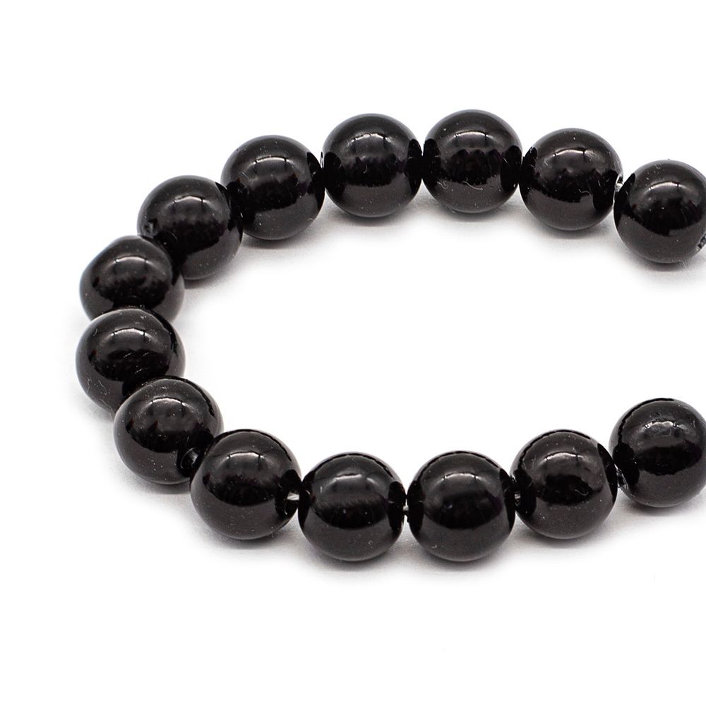 Бусины пластик (жемчуг) ⌀10 мм, 25 г, Astra&Craft, 046 NL черный