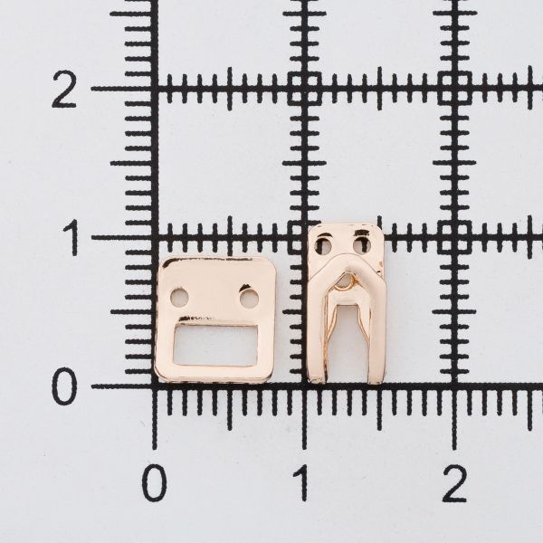 Крючки пришивные декоративные 15х7 мм, gold, 10 шт