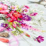 Набор для вышивания нитками Чудесная игла Premium, Яркий дуэт 45х25 см