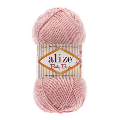Пряжа Alize (Ализе) Baby Best / уп.5 мот. по 100 г, 240м, 161 пудра A