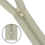 Молния спираль (витая) брючная Т3 (3 мм) 1 зам., н/раз., 20 см, автомат, св.олив, 30119, 10 шт