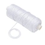Шнур витой ⌀3.0 мм / 100 метров, вискоза, 001 белый