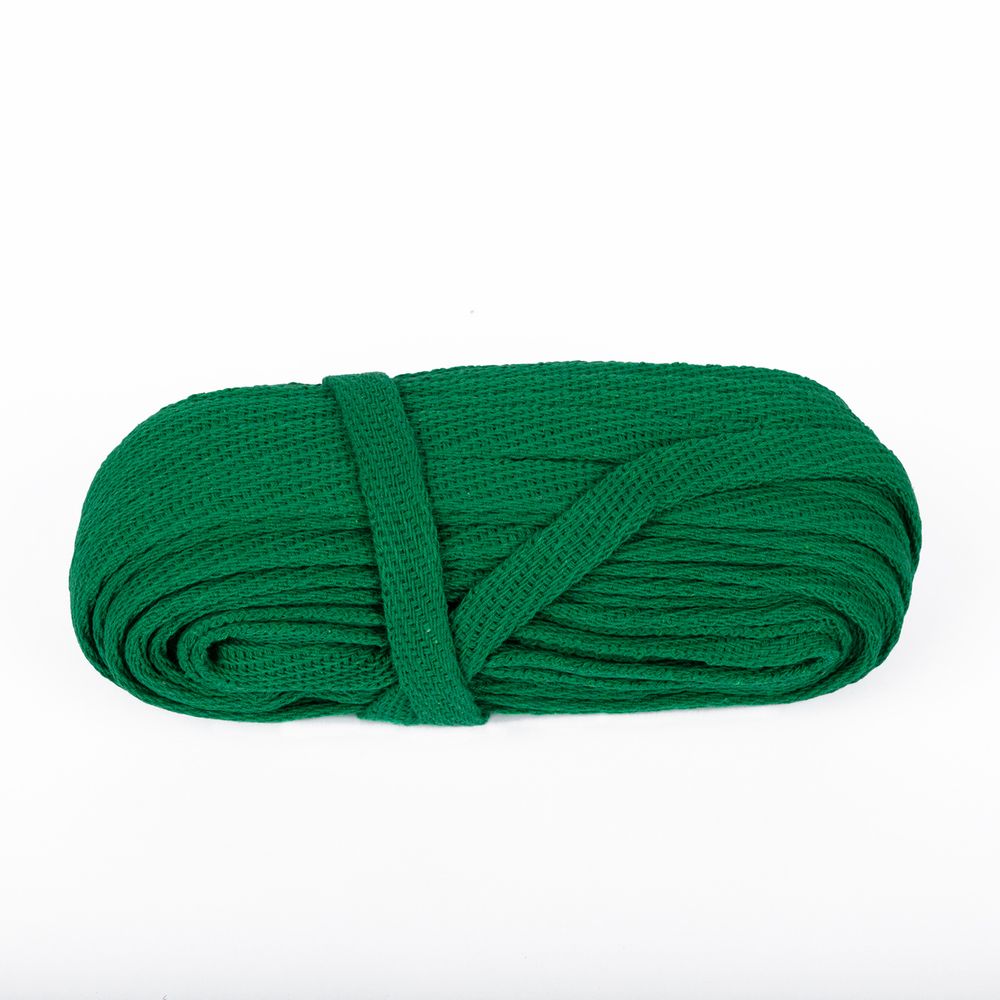 Шнур полиэфир плоский ⌀14-15 мм, 20 м, зеленый, Гамма С3860Г17