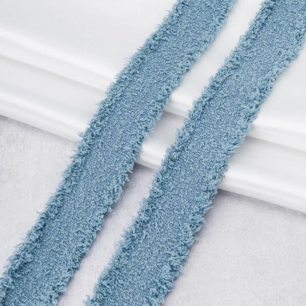 Тесьма отделочная твидовая 40 мм / 41.14 метра, голубой, 3Al286