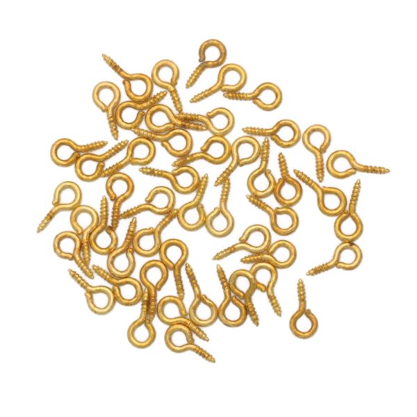 Штифты винтовые, 8х3,5mm, 50 шт в упак, Астра, золото