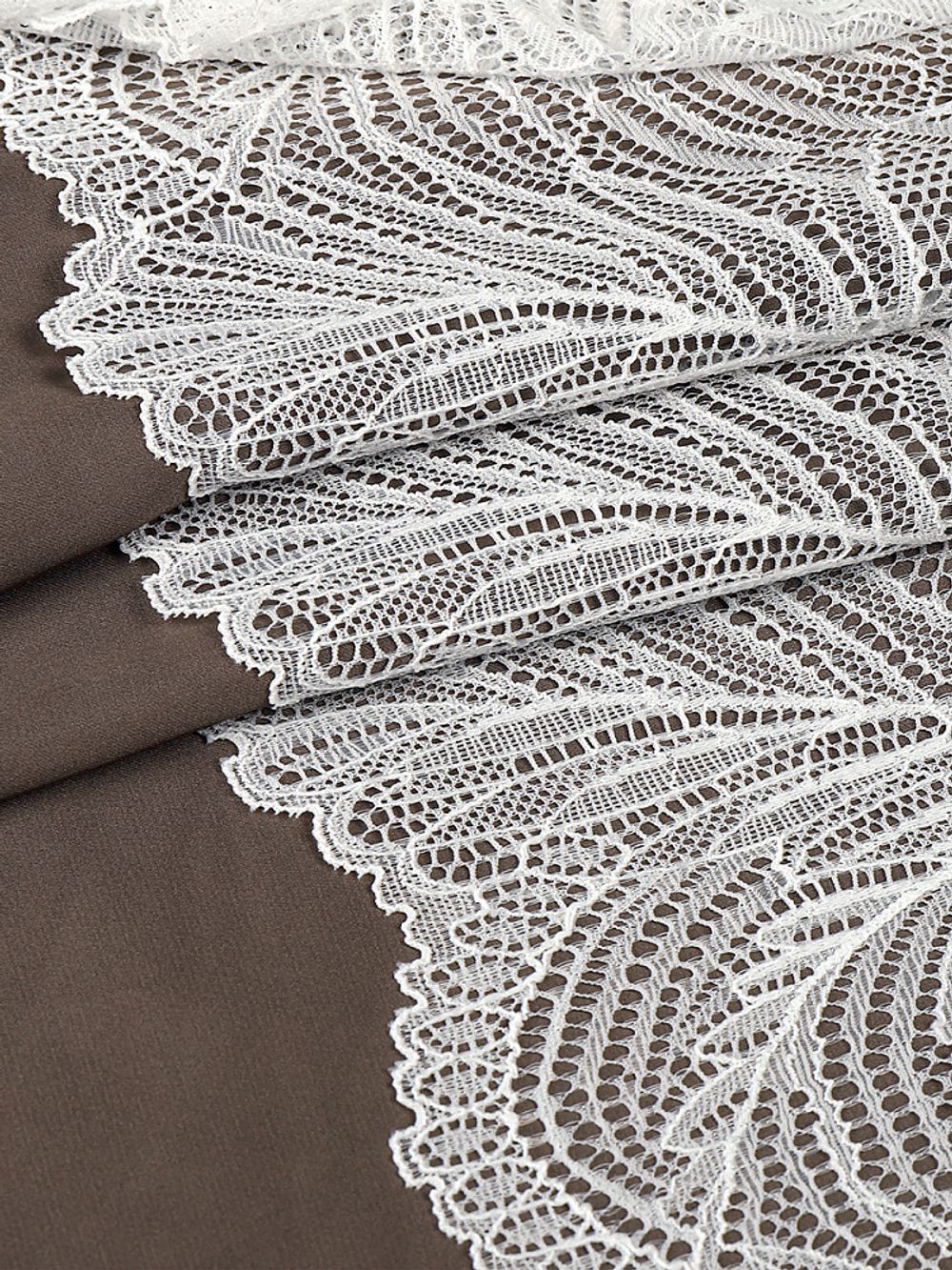Кружево бельевое эластичное 215 мм / 2.7 м, 3517, цв.004 белый, Kruzhevo