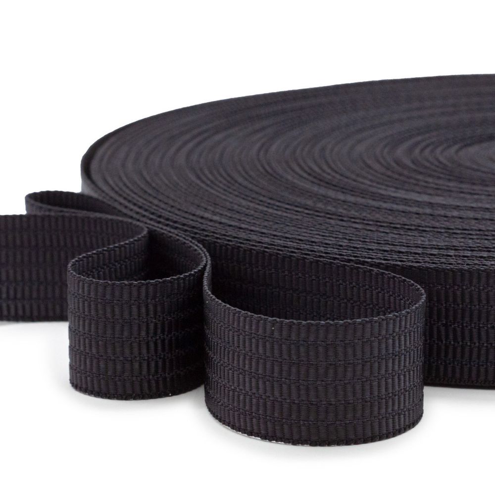 Стропа (ременная лента) 25 мм / 50 метров, 005-2 черный /TOS/