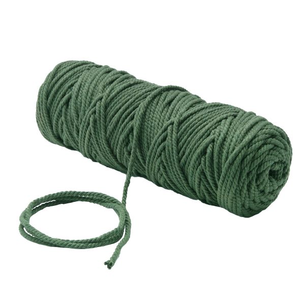 Шнур круглый х/б ⌀4.0 мм / 100 метров, (бобина) (хаки)