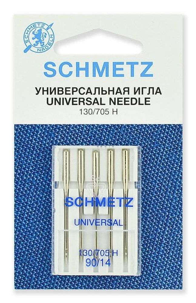 Иглы для швейных машин стандартные Schmetz №90, 5шт, 22:15.2.VDS, 10 блист.