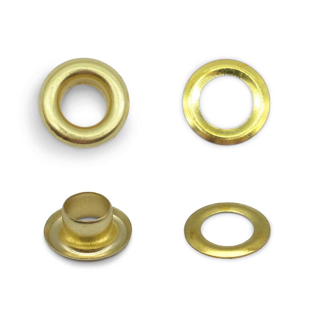 Люверсы металл ⌀_4.0 мм (внутр.), золото, 100 шт, BIG