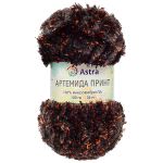 Пряжа Astra Premium (Астра Премиум) Артемида Принт / уп.2 мот. по 100 г, 34 м, 03 черный/оранжевый