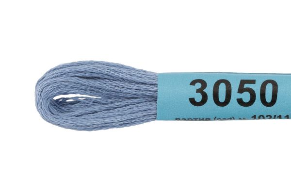 Мулине Gamma 100% хлопок, цв.3050 св.джинсовый, 24 мотка по 8 метров