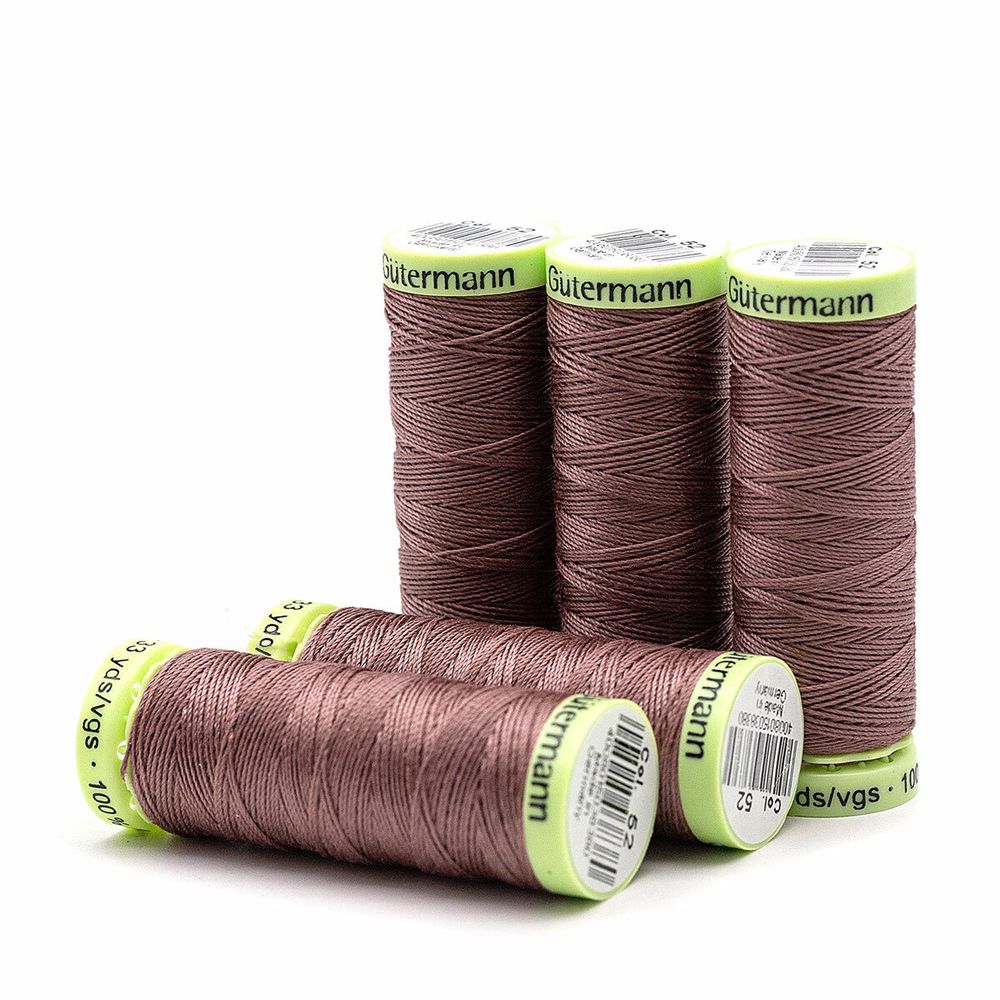 Нитки отделочные Gutermann Top Stitch, 30м, 052 старая роза, 5 катушек