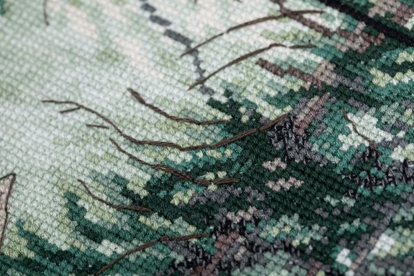 Набор для вышивания нитками Panna, Домик в лесу, 20х20 см