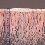Перья на ленте Страус 15 см, FBY-15-122, цв. кремовый, 2м