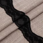 Кружево эластичное (стрейч) 40 мм, 3,4 м, ±4 см, черный