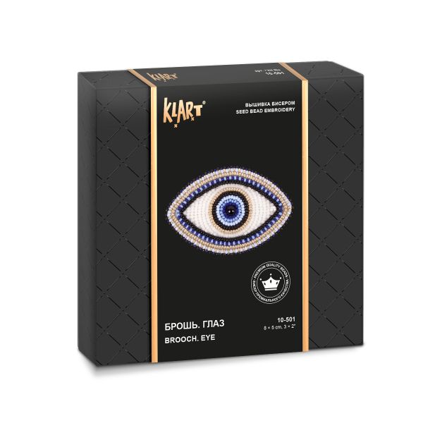 Набор для вышивания бисером Klart, брошь Глаз, 8х5 см