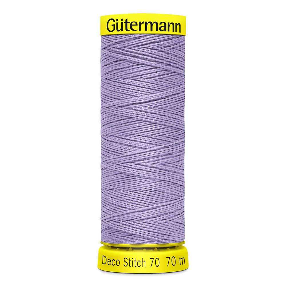 Нитки отделочные Gutermann Deco Stitch 70, 70м, 158 св.сиреневый, 5 катушек