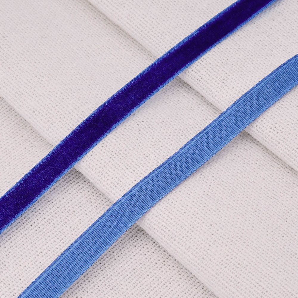 Лента бархатная (тесьма) 06.0 мм / 32.9±2 метров, 0081-0701 (8571 синий)