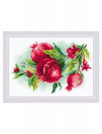 Набор для вышивания нитками Риолис, Сочные гранаты 30х21 см