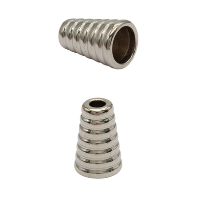 Наконечник для шнура металл колокол 15 мм (никель), 20 шт, S090875