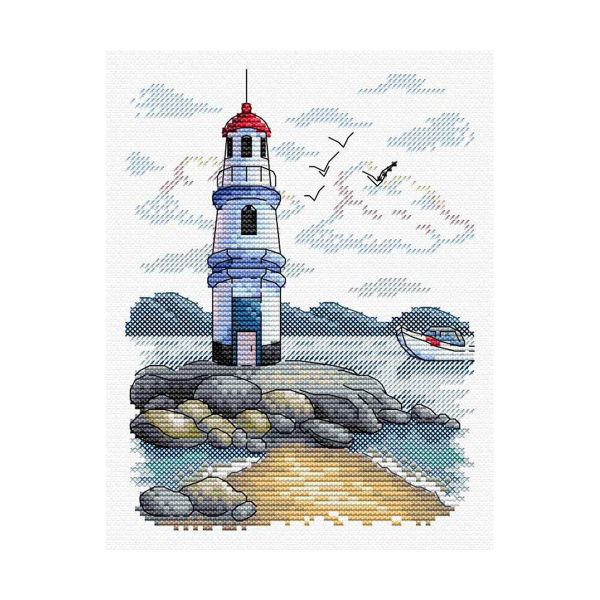 Набор для вышивания нитками МП Студия, Маяк 18х14см