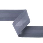 Косая бейка хлопковая 40 мм / 5 шт по 5.4 метра, №072 т.серый, Gamma GK-40C