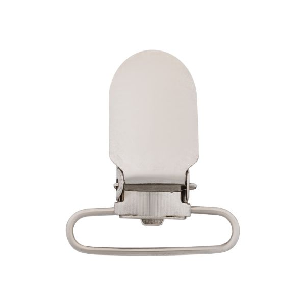 Клипса для подтяжек гладкая 30.0 мм, сталь (никель), 20 шт