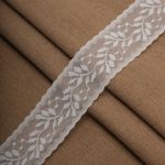 Кружево эластичное (стрейч) 40 мм / 22.86 метра, белый, 3AR2754