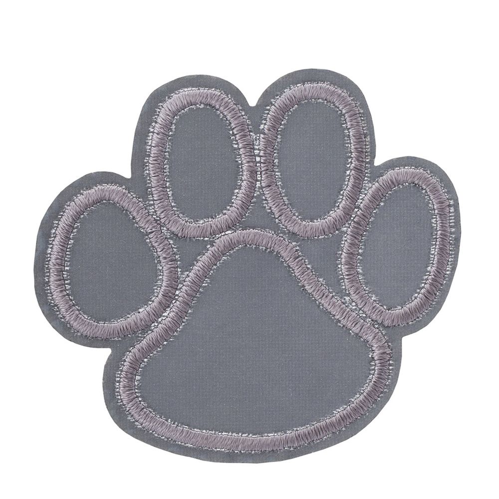 Светоотражающая термоаппликация лапка 6х5.5 см, 10шт