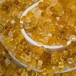 Бусины акрил 6.5х6.6 мм, 500 г, прозрач. в цвете, куб, AD019 раухтопаз, (7748713)4658 , Astra&Craft