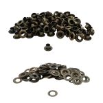 Люверсы металл ⌀_4.87 мм (внутр.), h5.66 мм (внутр.), вн. ⌀9.9 мм (внутр.), №3, сталь, антик, 100 шт, New Star