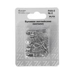 Булавки английские 28 мм, №0, под никель железо, 25 шт, Blitz PAN-0, УЦЕНКА