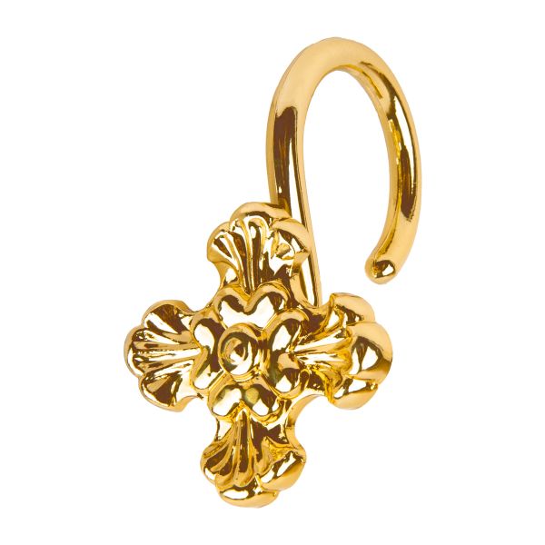 Крючки шторные для карниза навесные ⌀6 мм, 10 шт, 01 золото, Sofi H30