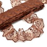 Кружево капроновое 45 мм / 9.14 м, TBS.30010 цв.142 (158) коричневый, Kruzhevo
