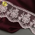 Кружево на сетке 75 мм, 40480, цв.R1815 розовый уп.13.7м, Kruzhevo