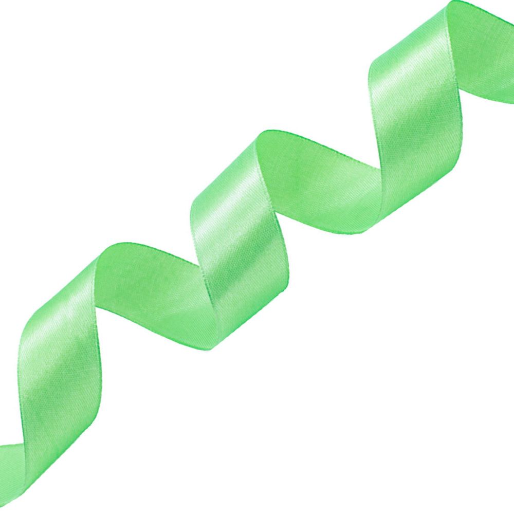 Лента атласная 1-сторонняя 25.0 мм / 22.86±1 метров, 085 яркий салат, Globus